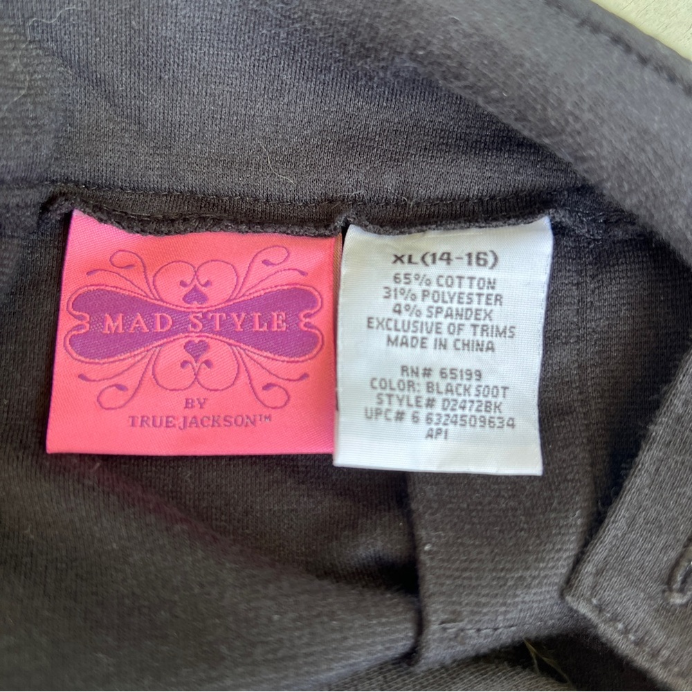 Mad Style By True Jackson: Black Jumper Skirt Adjustable Suspenders. Size XL. - Picture 9 of 9